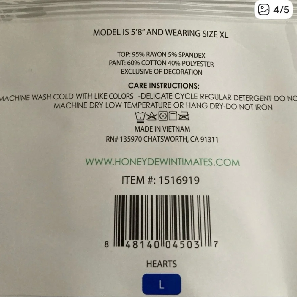 Women Honeydew  Super Soft 2 piece Gray Lounge Set size L embroidery on bottom - Picture 4 of 4